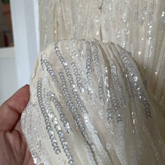 Coco Sequinned Midi Dress - ivory white (M / US 8) - Picture 5 of 7
